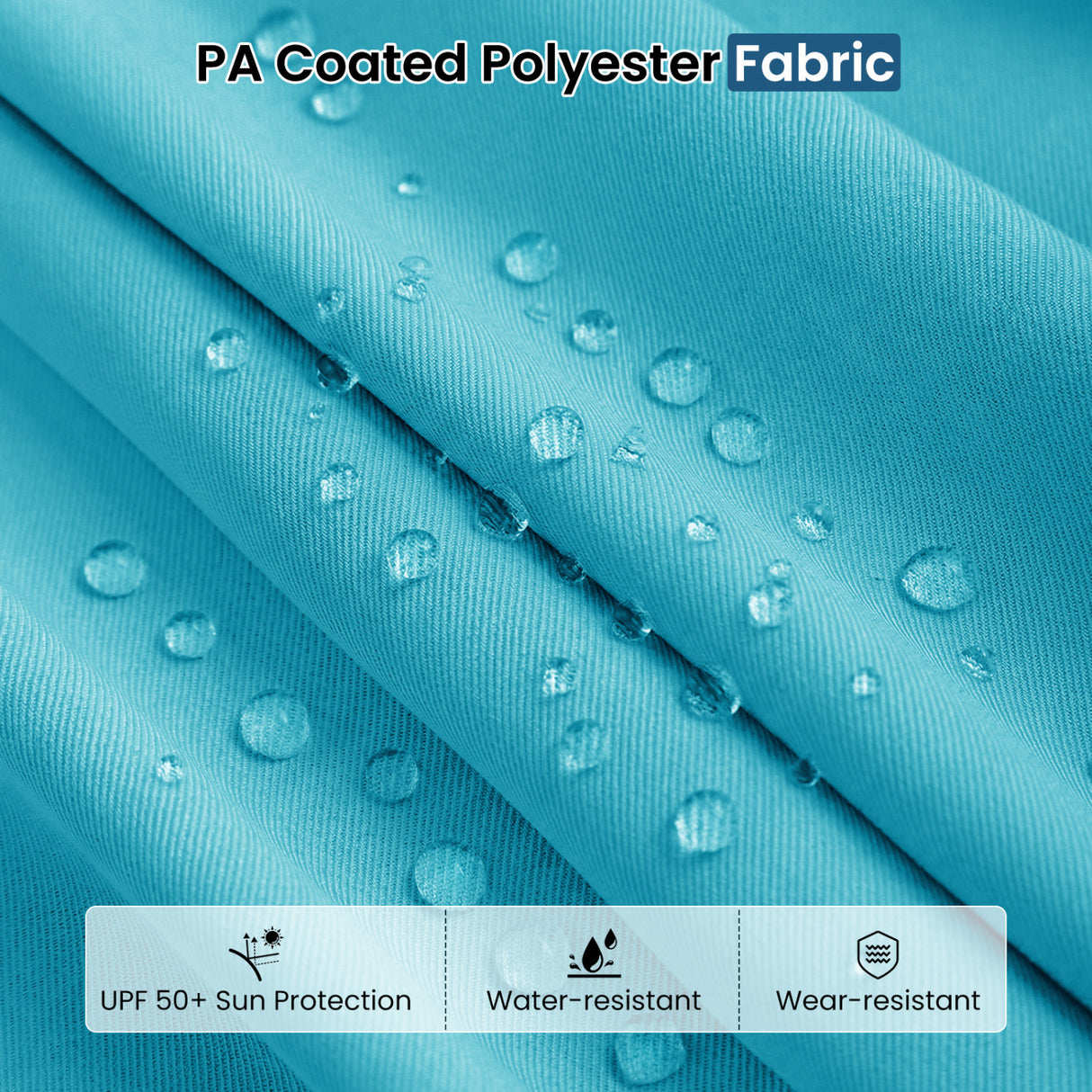 13FT Double-sided Patio Umbrella with Solar Lights for Garden Pool Backyard-Turquoise