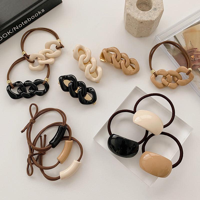 1/3Pcs/Set Women Scrunchie Hair Ties Ponytail Holder Headband Rubber Bands Fashion Elastic Hair Bands Hair Rope Gorgeous Hair Accessories For Women