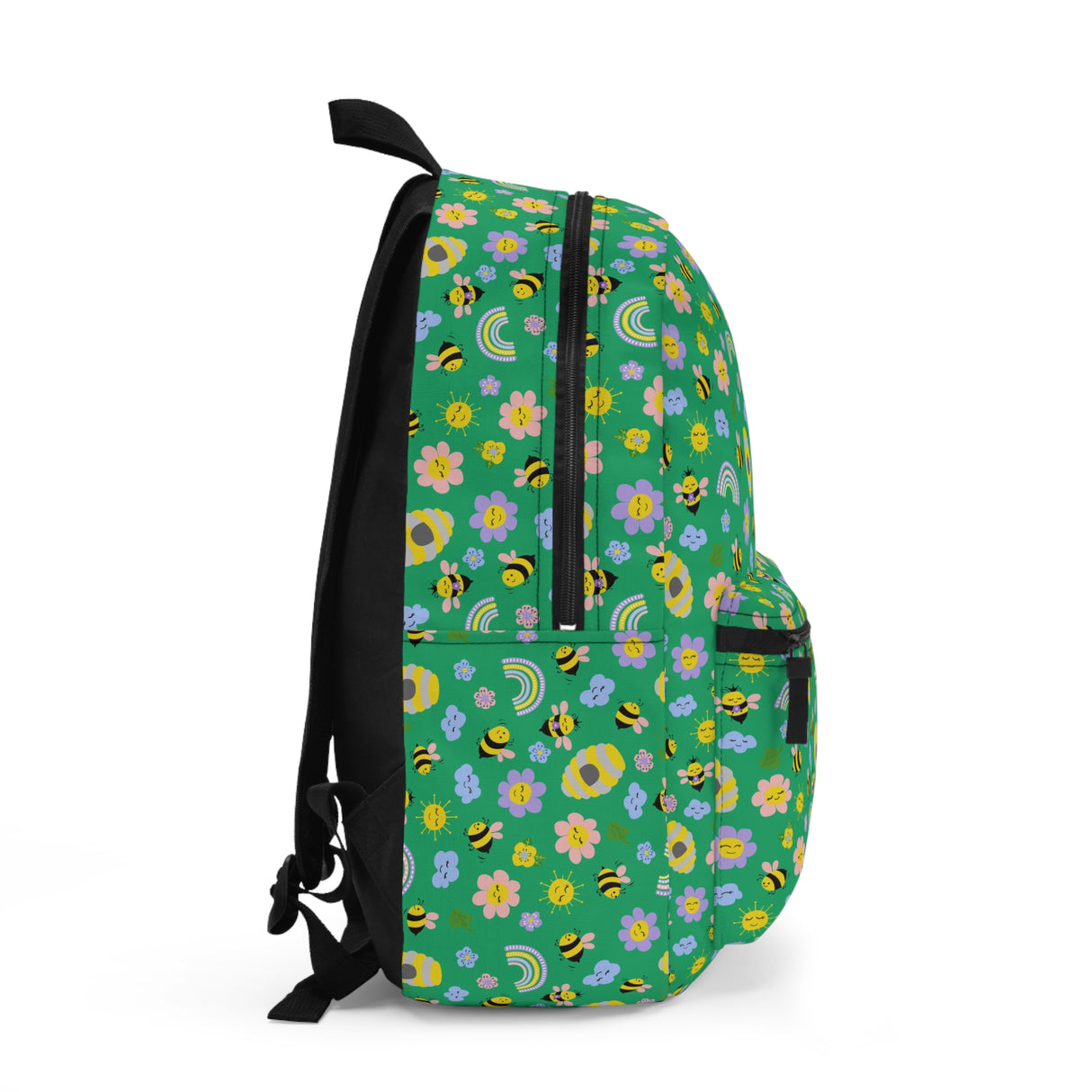 Kids Busy Bees Green Backpack