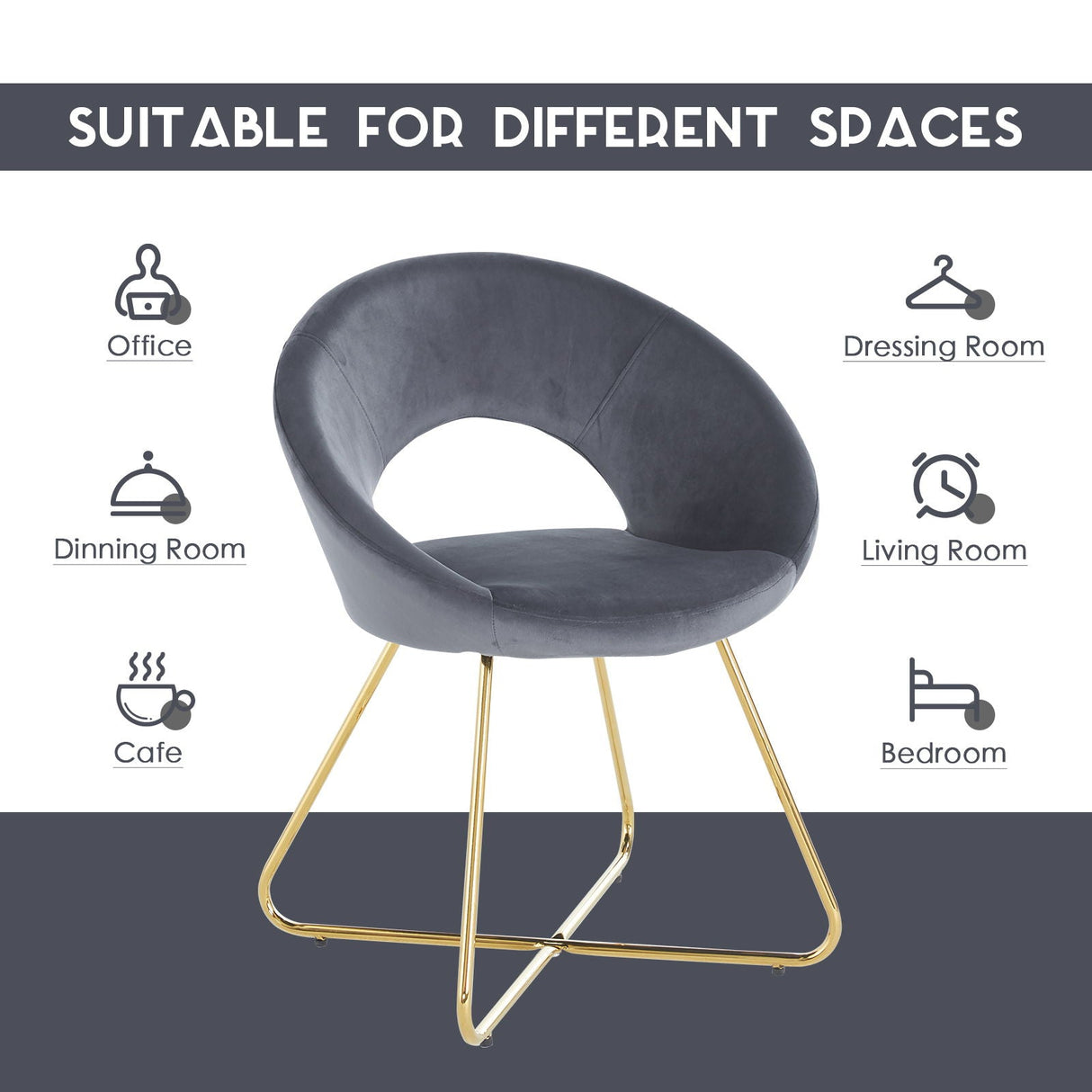 Modern Accent Velvet Lounge Chair by Couch.com