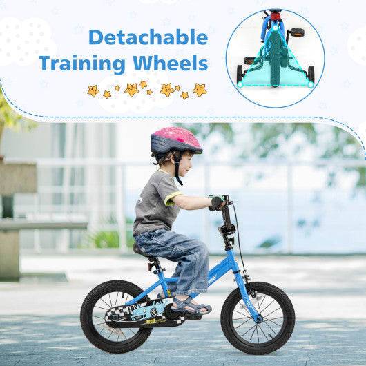 14 Inch Kids Bike with Removable Training Wheels for Aged 3-5 Years Old