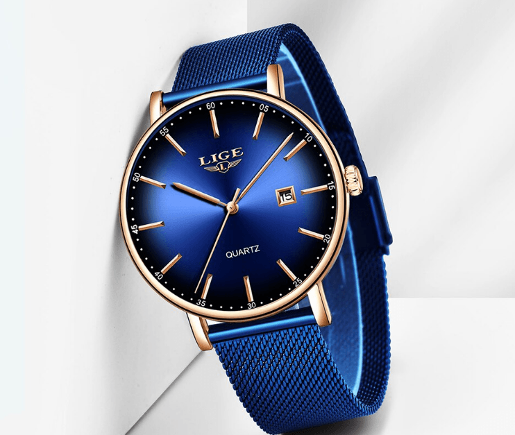 Men's Elegant Watch With Stainless Steel Straps And Special Date Display Excellent Look Unique Design Perfect Gift