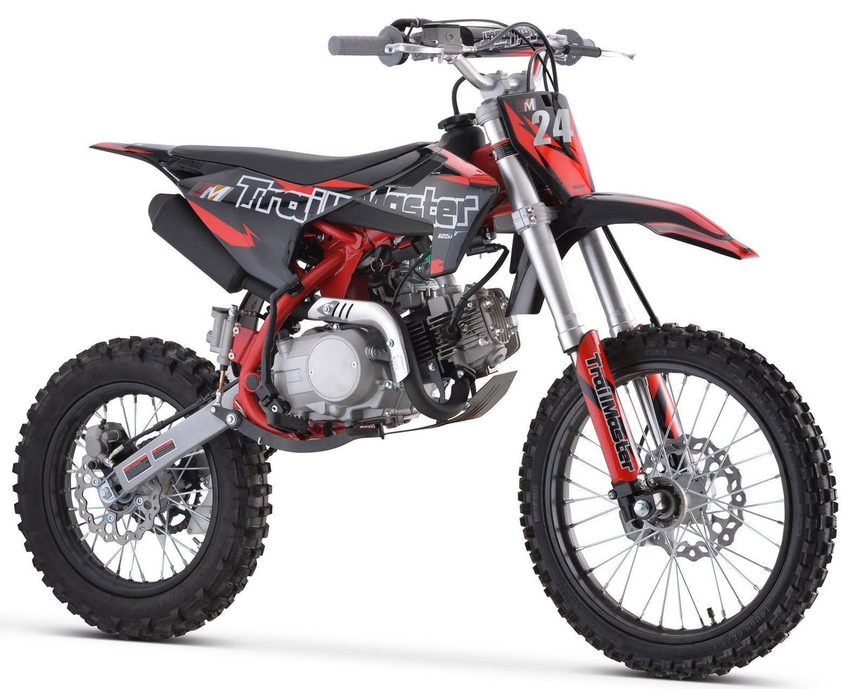 TrailMaster TM24 125cc Dirt Bike 4-Speed Semi Auto (17/14), Ages 12 and up