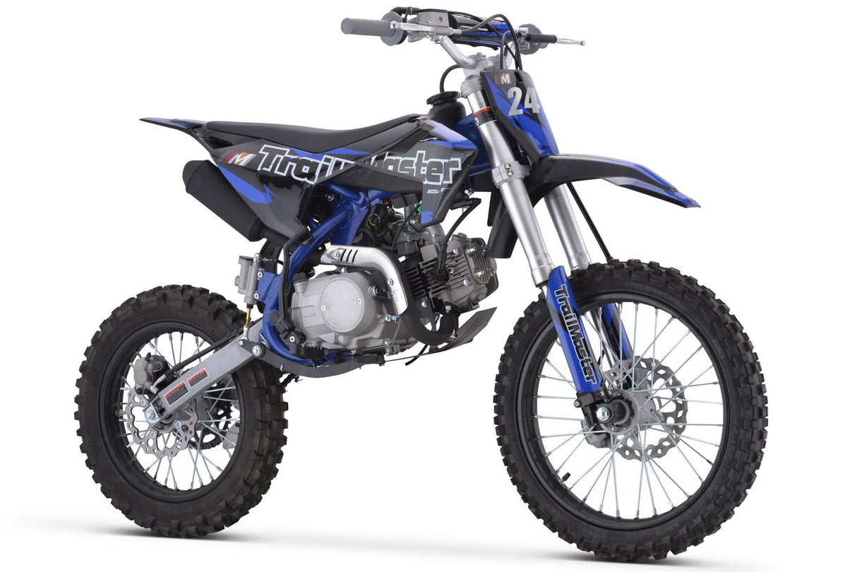 TrailMaster TM24 125cc Dirt Bike 4-Speed Semi Auto (17/14), Ages 12 and up