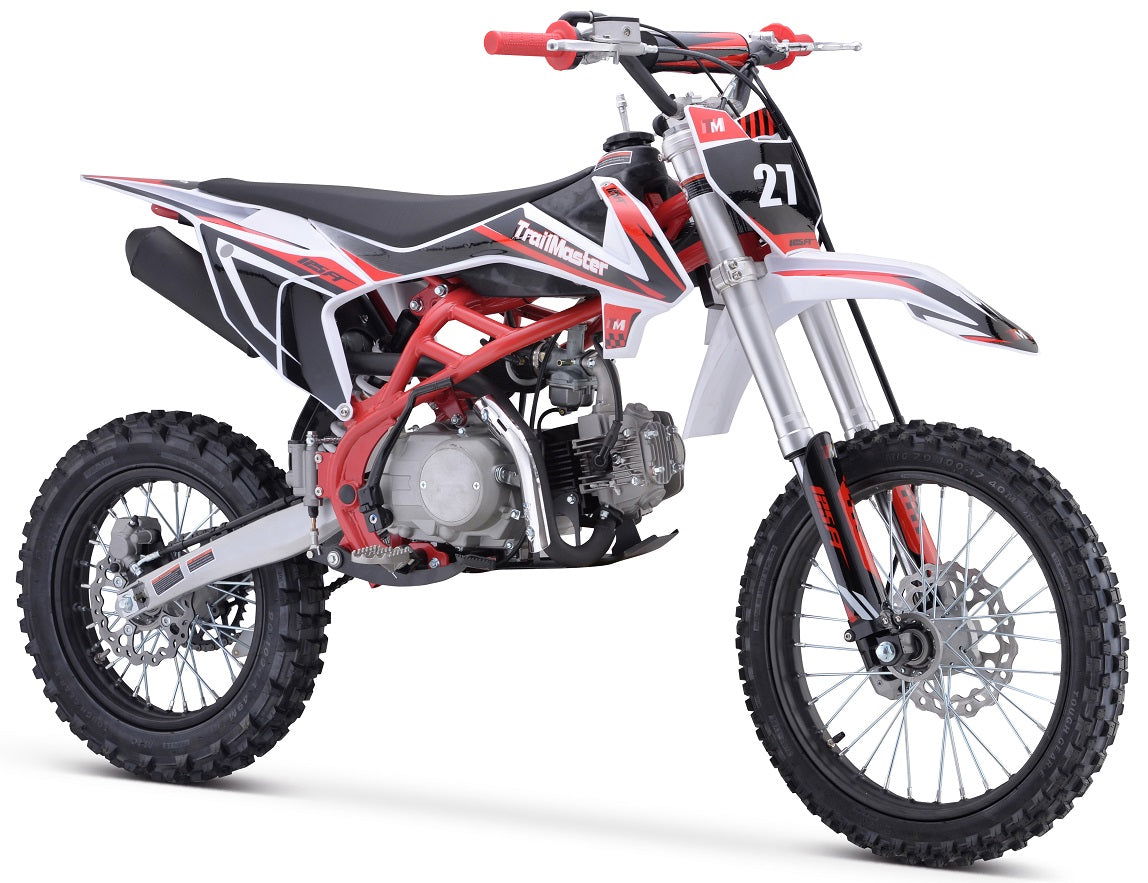 TrailMaster TM27 125cc Large Frame, Dirt Bike 4-Speed Manual (17/14), Ages 12 and up