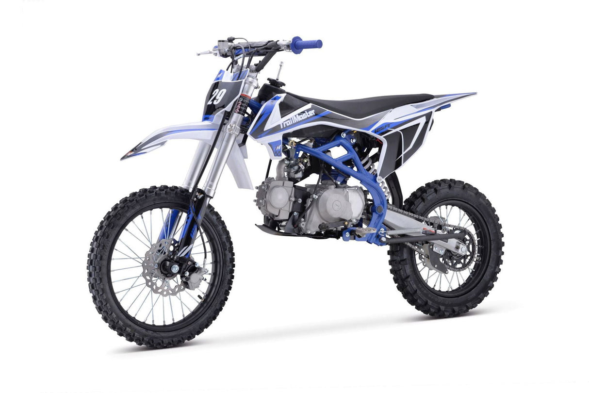 TrailMaster TM29 125cc Dirt Bike, Large Frame, 4-Speed Manual, with Electric Start (17/14), Ages 12 and up
