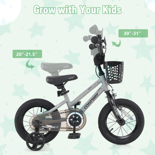 14 Inch Kids Bike Adjustable with Transparent Chain Cover for 4-5 Years Old
