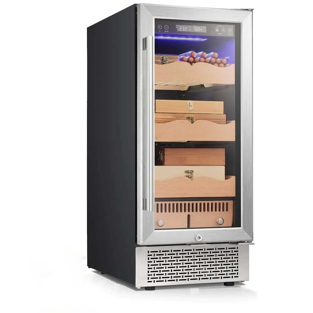 15 Inch Cigar Humidor Electric Humidor Silver Steel X5196