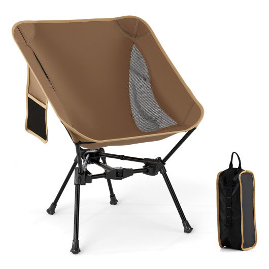 Portable Camping Chair with Compact Carrying Bag-Coffee