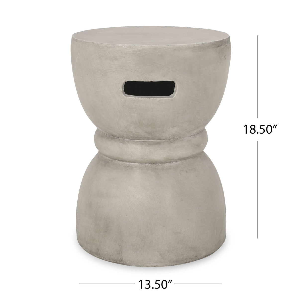 Outdoor Side Table With Hourglass Shape - Gray by Couch.com