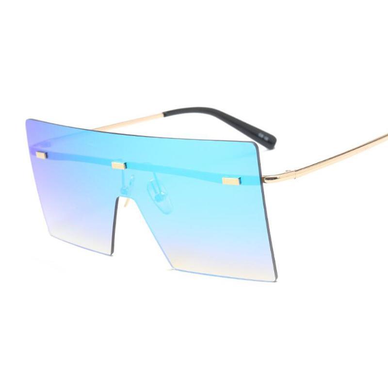 Oversized Luxury Graduent Elegnat Woman and Lady Sunglasses In Retro Vintage Modern Style Sunglasses Rimless Eyewear oculos de sol SUnglasses With UV400Protection