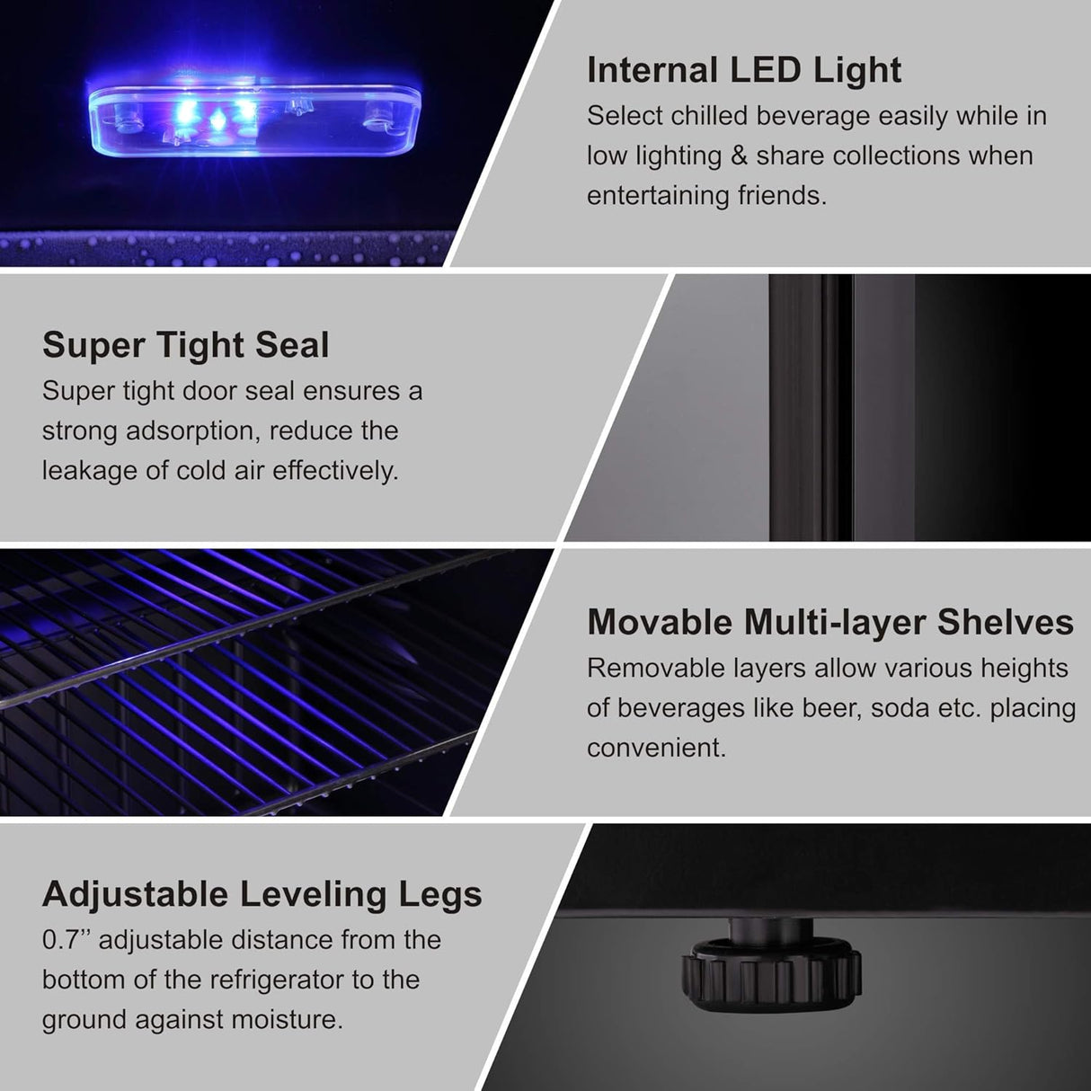 1.6 Cu.ft Mini Beverage Refrigerator and Cooler W5836H