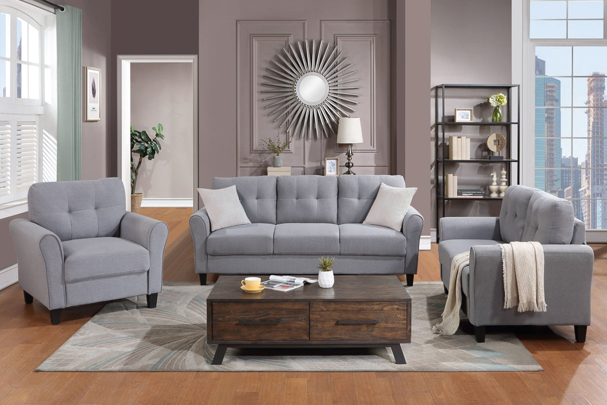 Modern Living Room Sofa Set Linen Upholstered Couch Furniture For Home Office by Couch.com