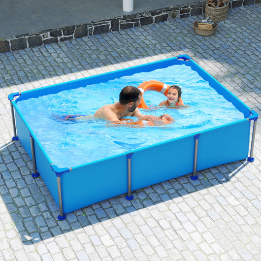 690/978/1158/1617 Gal Outdoor Family Swimming Pool with Metal Frame-6 ft