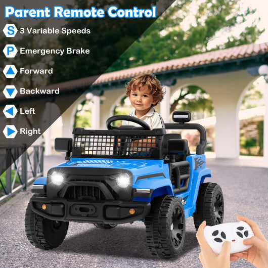 12V Kids Ride on Truck Car Battery Powered Electric Vehicle-Navy