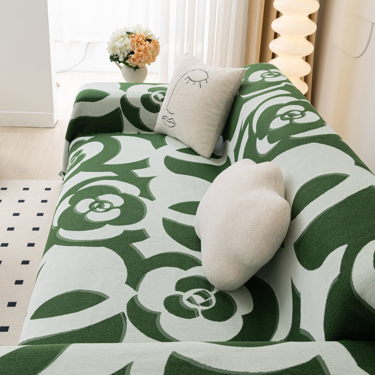 Chenille Sofa Cover Blanket, Couch Cover Blanket Throws for Couches Living Room Furniture Throw Covers