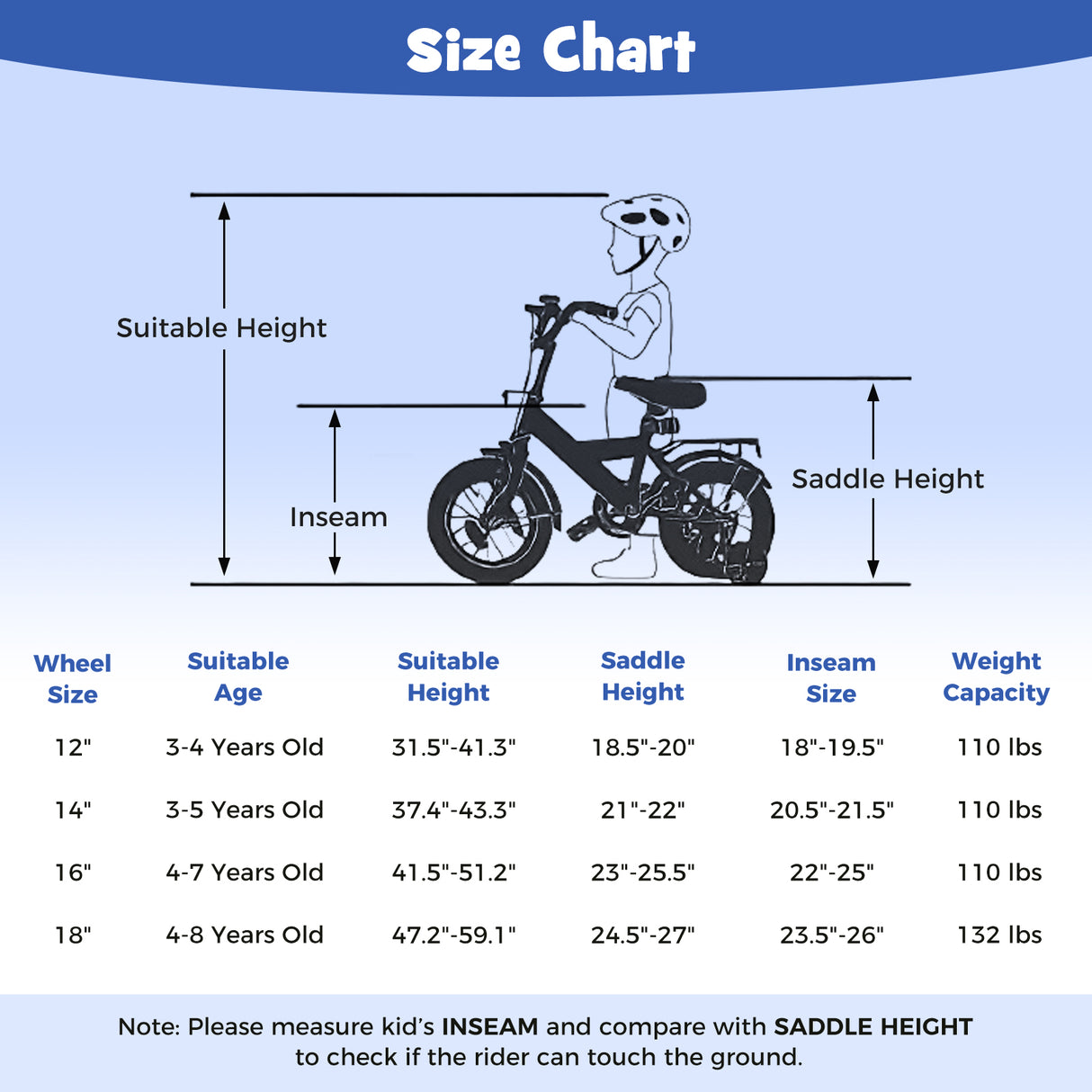 16-Inch Kids Bike with Removable Training Wheels Navy - Brave Hero