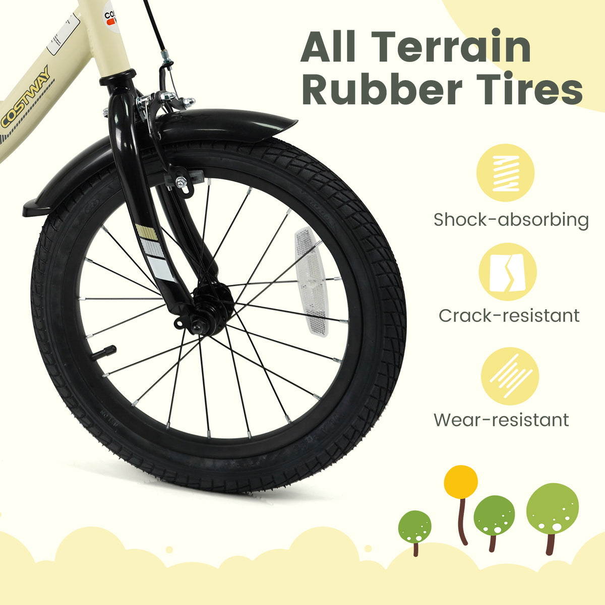 16 Inches Kids Bike Sport Bicycle with Removable Training Wheels