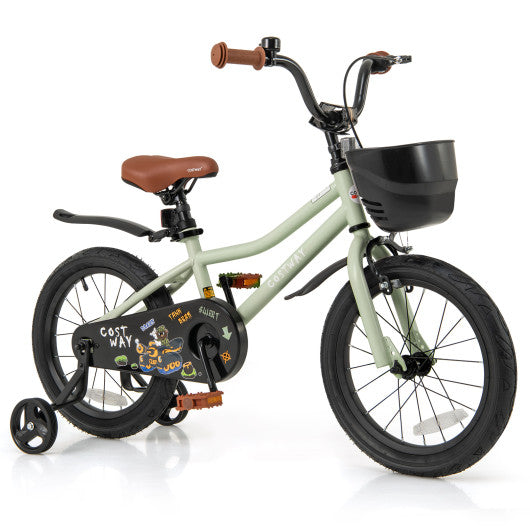 16-Inch Kids Bike Adjustable with Training Wheels for 4-7 Years Old