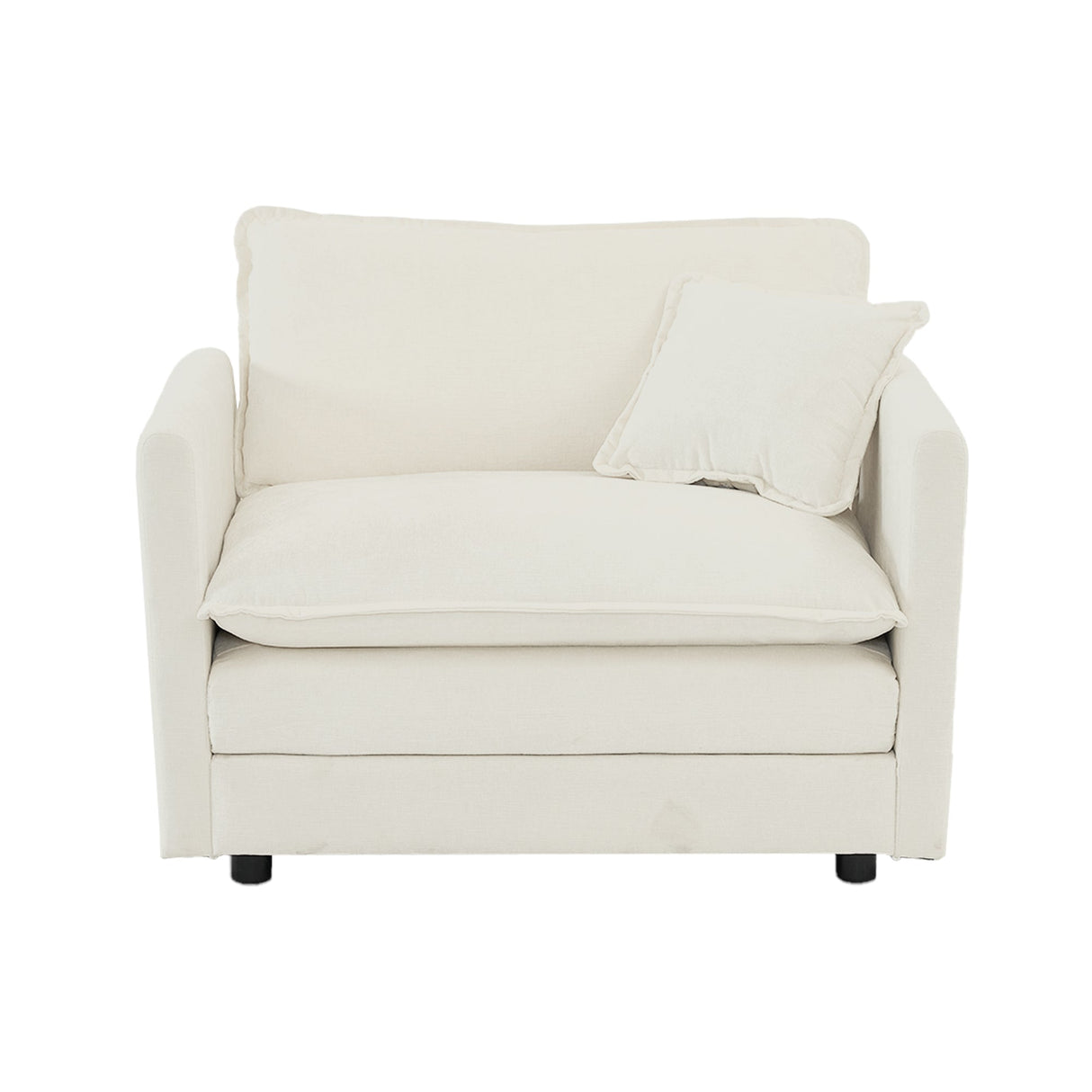 Comfy Deep Single Seat Sofa Upholstered Reading Armchair