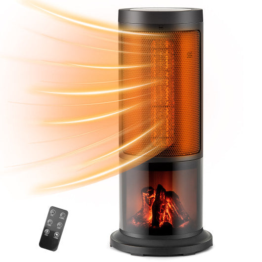 17 Inch 1500W Portable Tower Space Heater with 135 ° Oscillation-Black