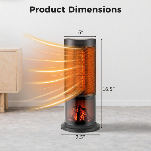 17 Inch 1500W Portable Tower Space Heater with 135 ° Oscillation-Black