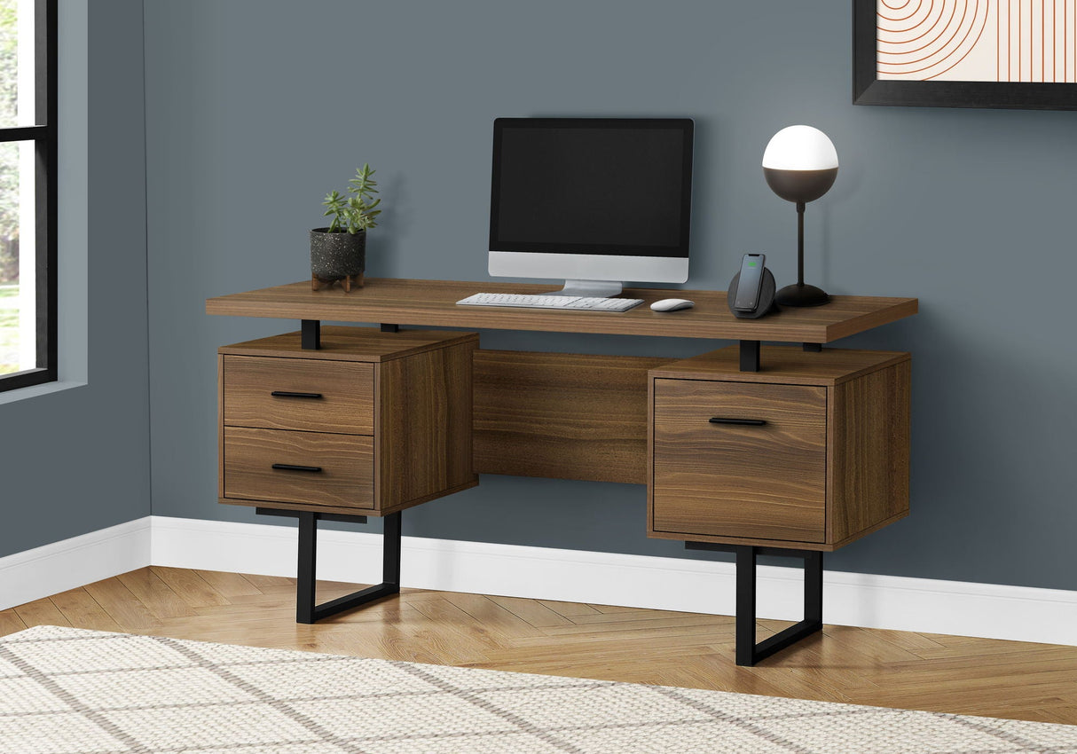 Computer Desk For Home Office, Laptop, Left, Right Set - Up, Storage Drawers, Contemporary & Modern by Couch.com