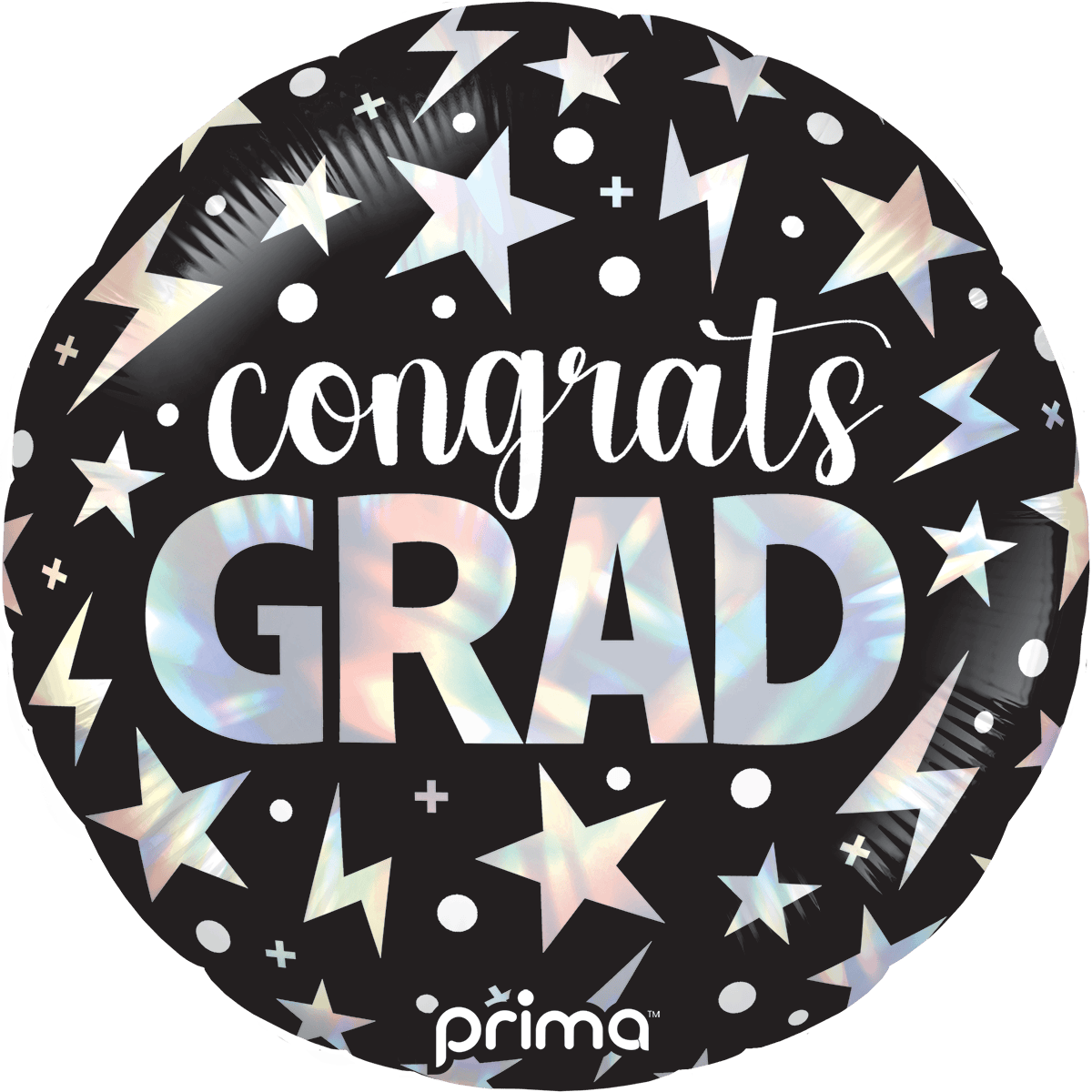 18" Congrats Grad Holographic Stars & Lightning Bolts - Prima