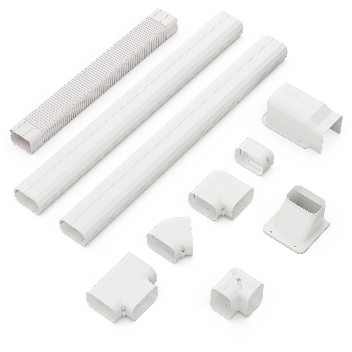 4 Inches W Mini Decorative PVC Slim Line Cover Kit-4 inches