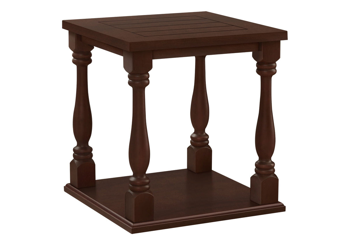 Accent Table, 2 Tier, Square, Traditional - Espresso by Couch.com