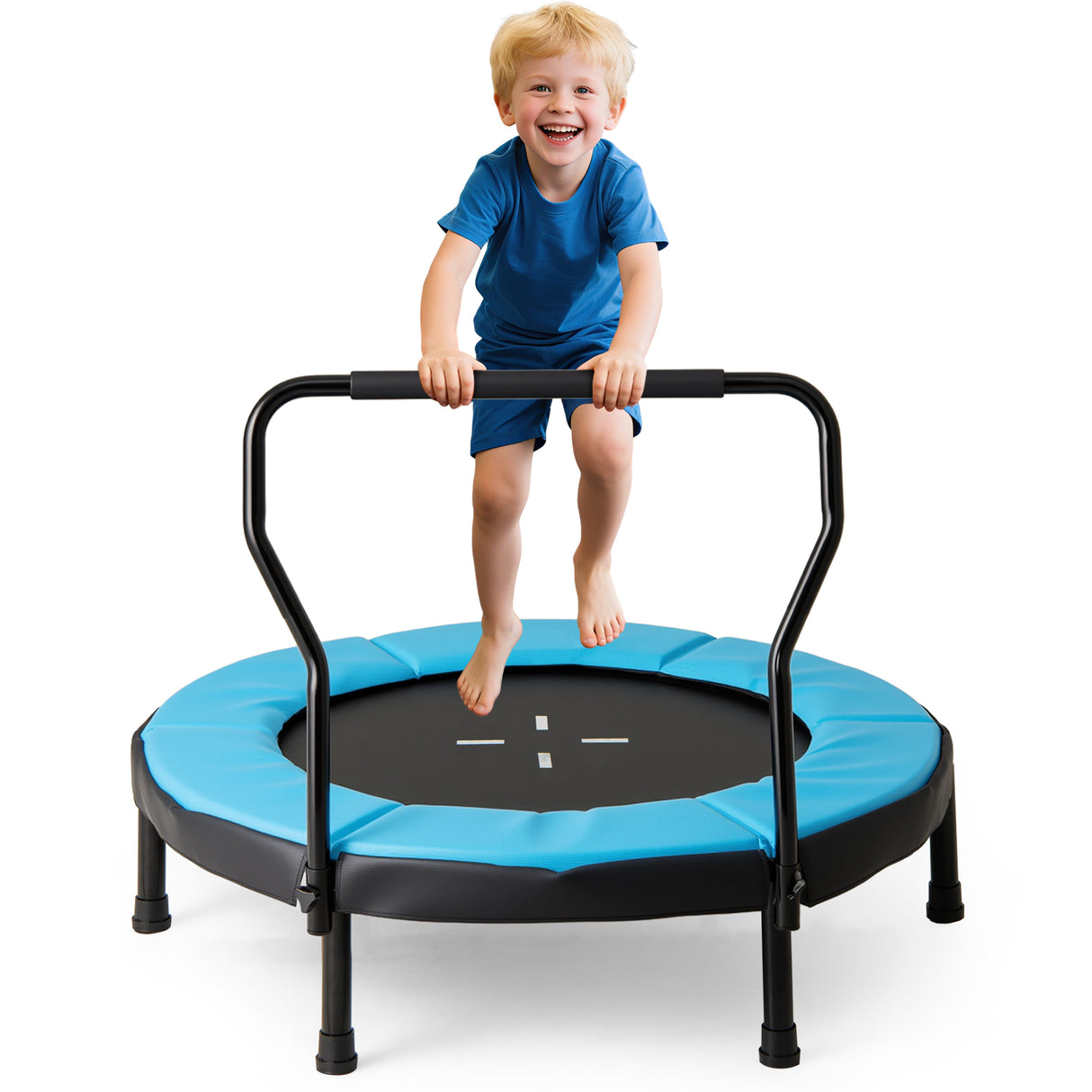 40 Inch Trampoline for Kids Indoor Outdoor Fitness Trampoline-Blue