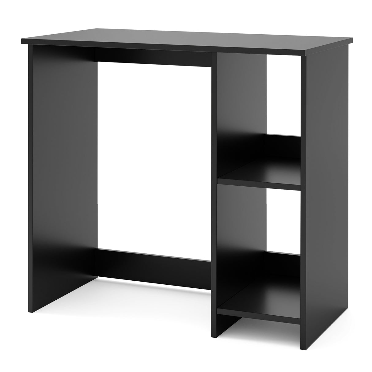 31.5 Inch Modern Home Office Desk with 2 Compartments-Black