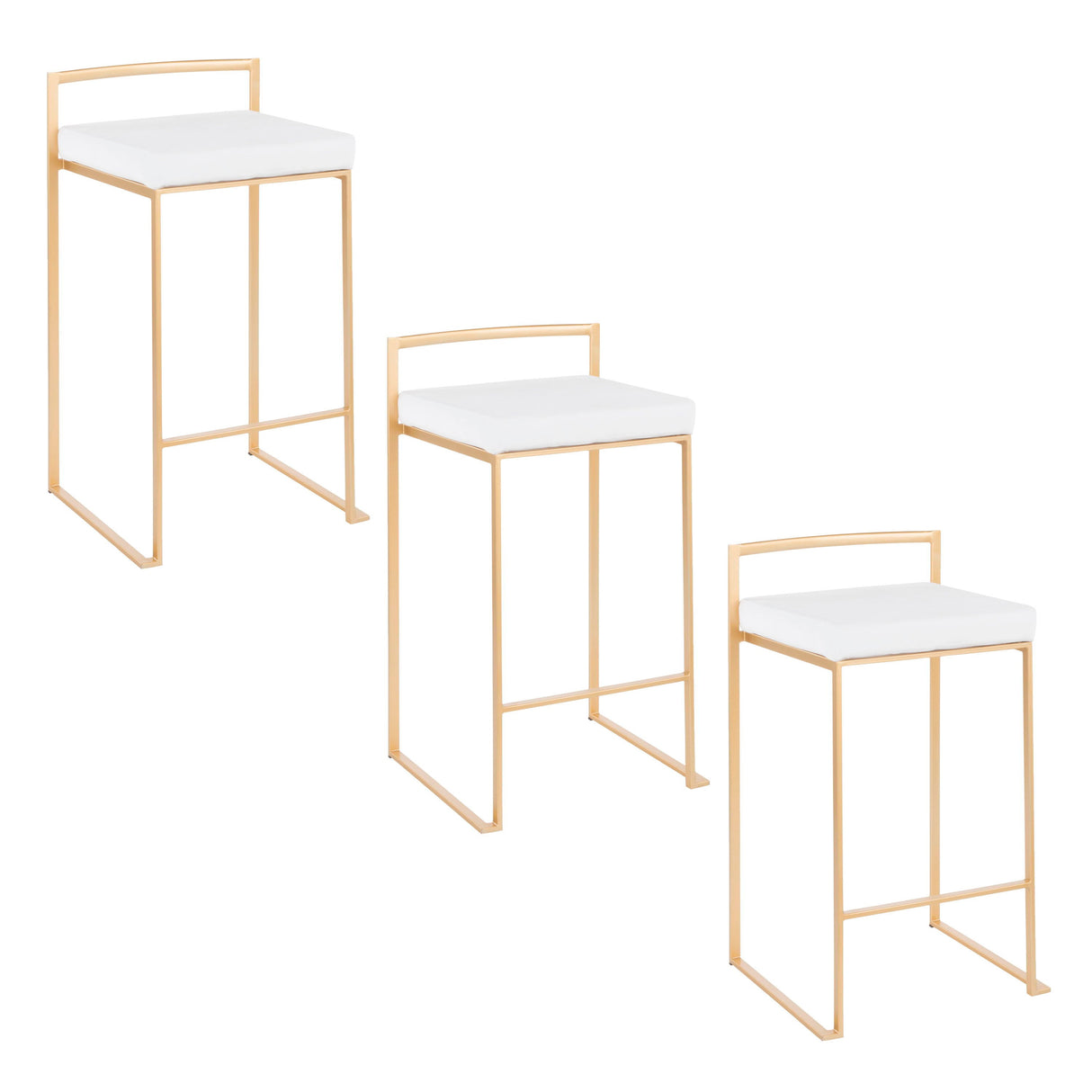 Fuji - Contemporary / Glam Design Counter Stool (Set of 2) by Couch.com