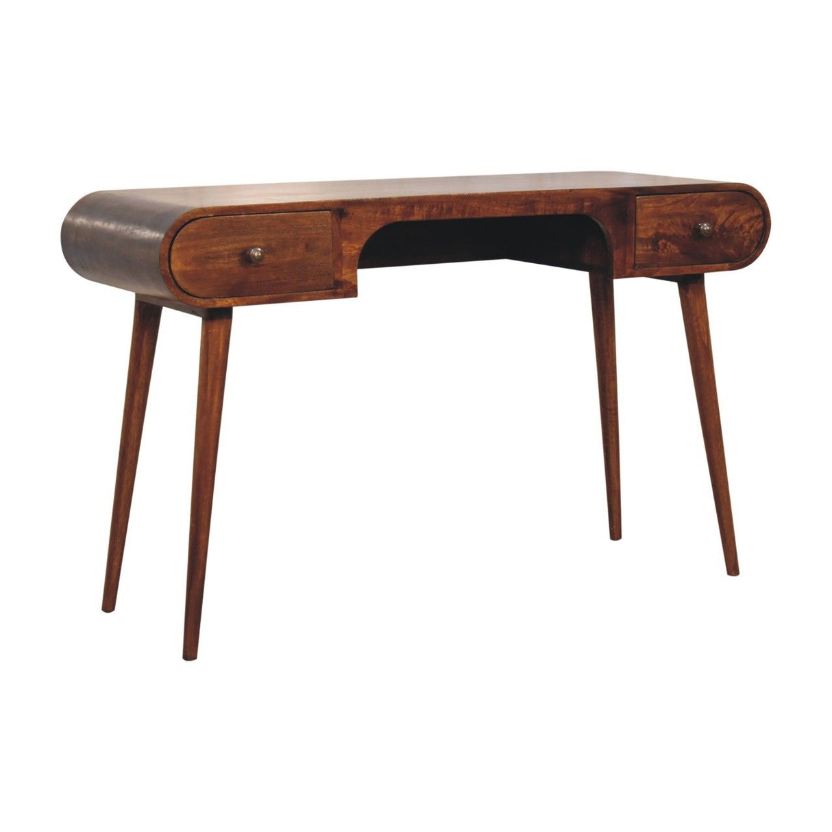 Couch.com London Arch Writing Desk Dark Brown, Wood Construction, Dark Brown Finish by Couch.com