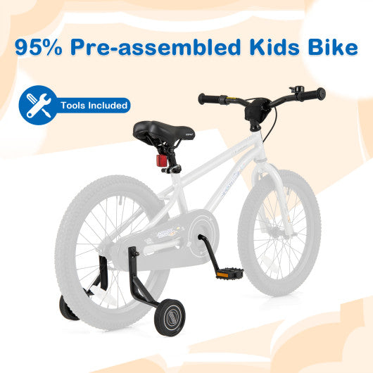 18-Inch Kids Bike Bicycle for Boys Girls 4-8 with High Carbon Steel Frame