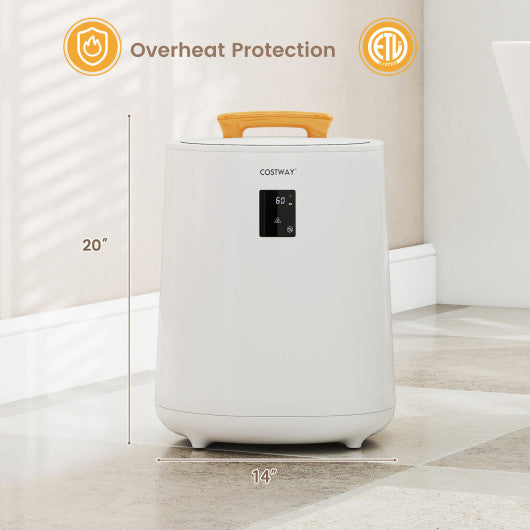 18L Large Towel Warmer with LED Display and Auto Shut off-White