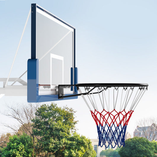 18" Basketball Rim Heavy Duty Wall Mounted Basketball Rim Goal Replacement-Black