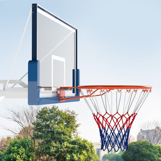 18" Basketball Rim Heavy Duty Wall Mounted Basketball Rim Goal Replacement-Orange