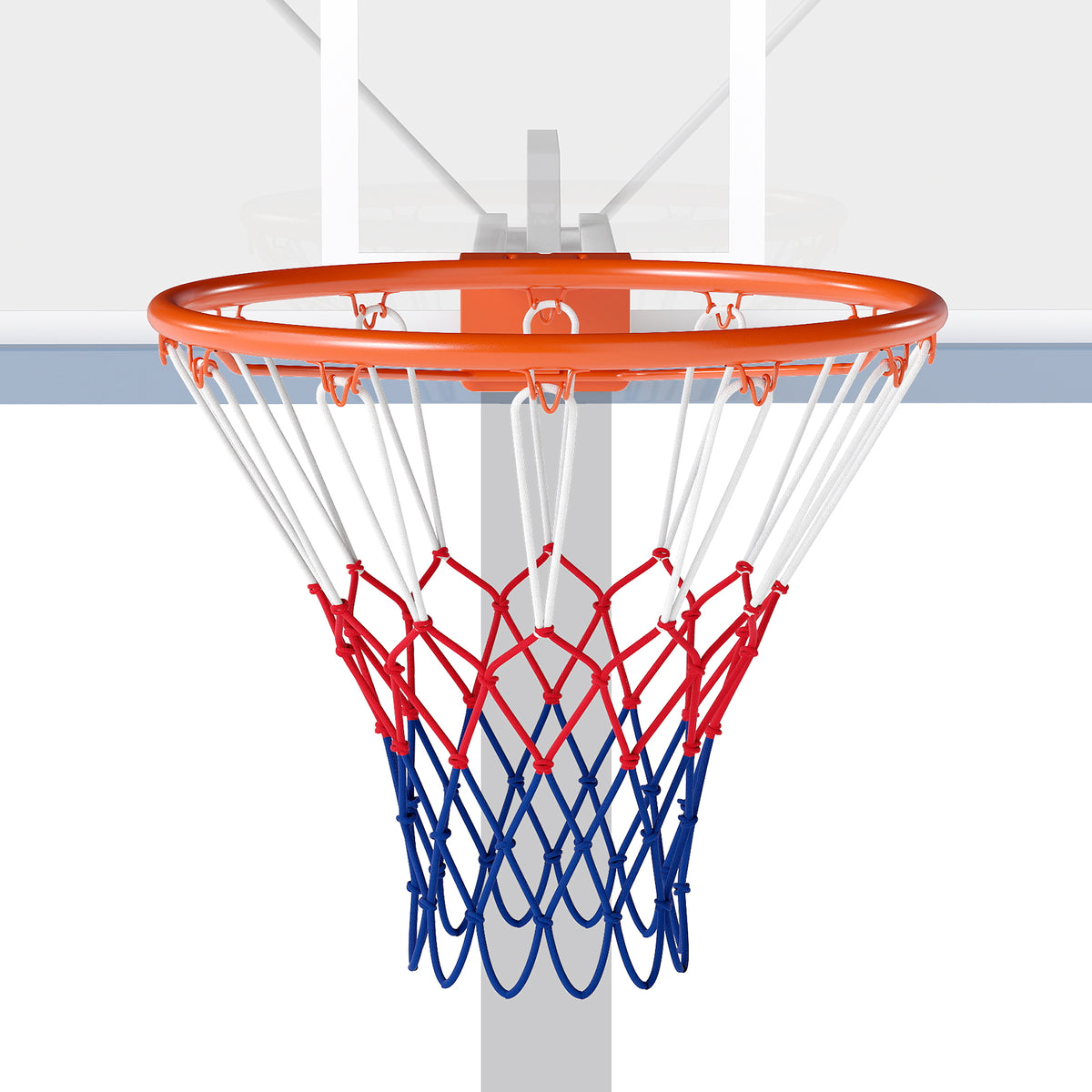 18" Basketball Rim Heavy Duty Wall Mounted Basketball Rim Goal Replacement-Orange