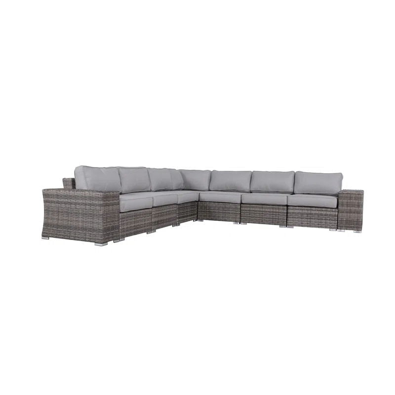 Rattan Sectional Sofa Set With Cushions by Couch.com