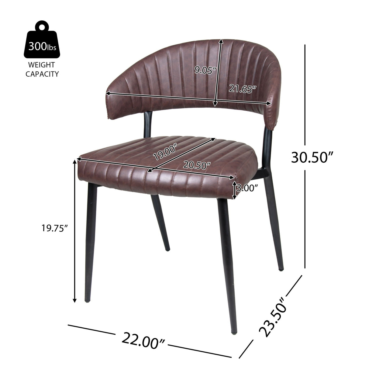 5 Pieces Modern Faux Leather And Metal Dining Set by Couch.com