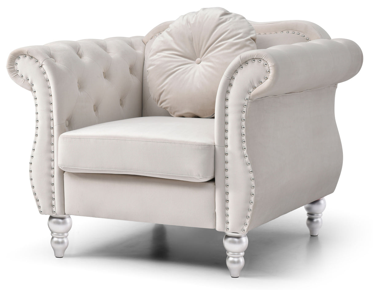 Chic Transitional Flared Arm Chair by Couch.com