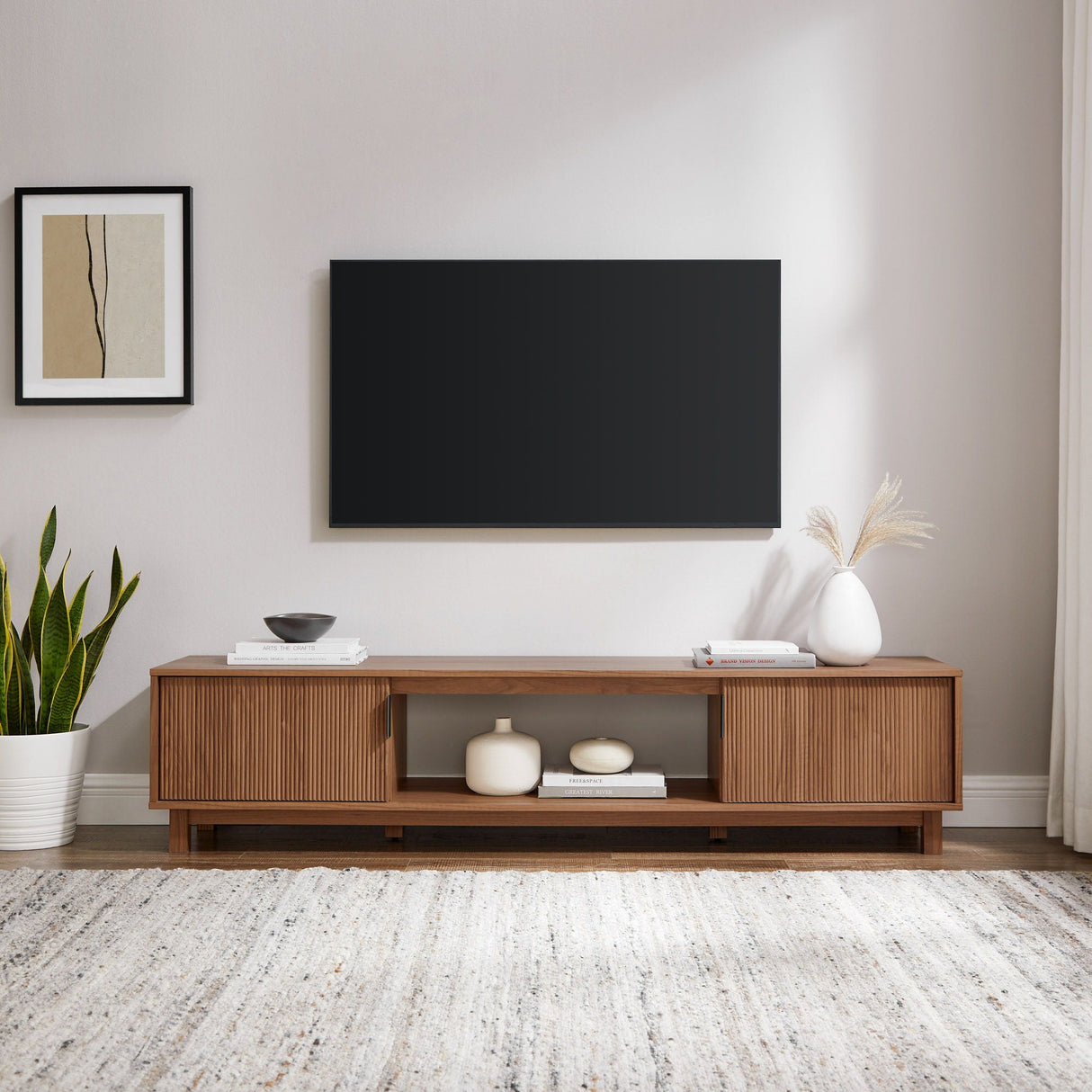Modern Fluted Door Minimalist TV Stand by Couch.com