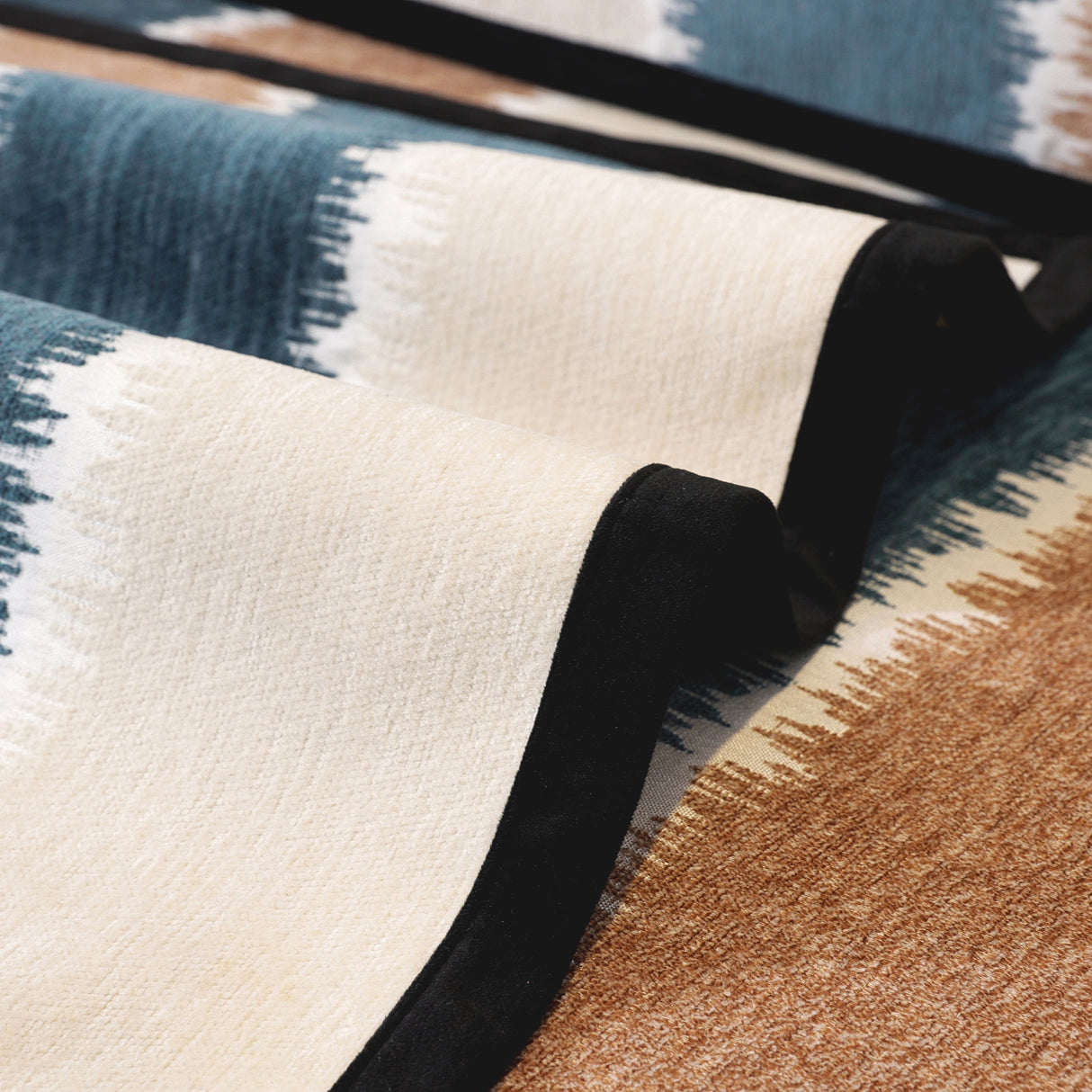 Striped Colorblock Non-Slip Sectional Couch Covers, Chenille Sofa Protector Cover