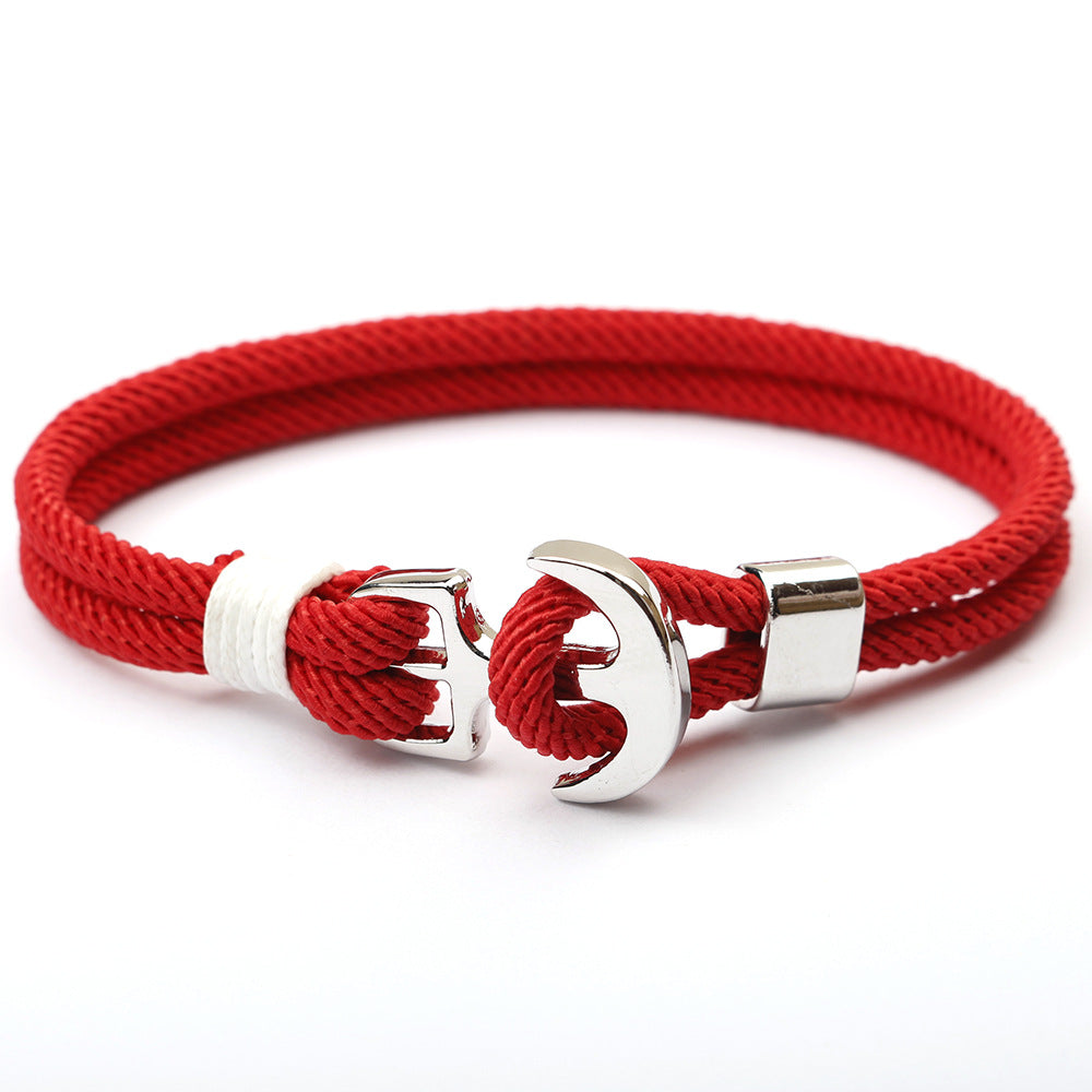 Amazing Multilayer Anchor Bracelets Charm Survival Rope Chain Fashion Jewelry Bracelet Men For Women Best Gift