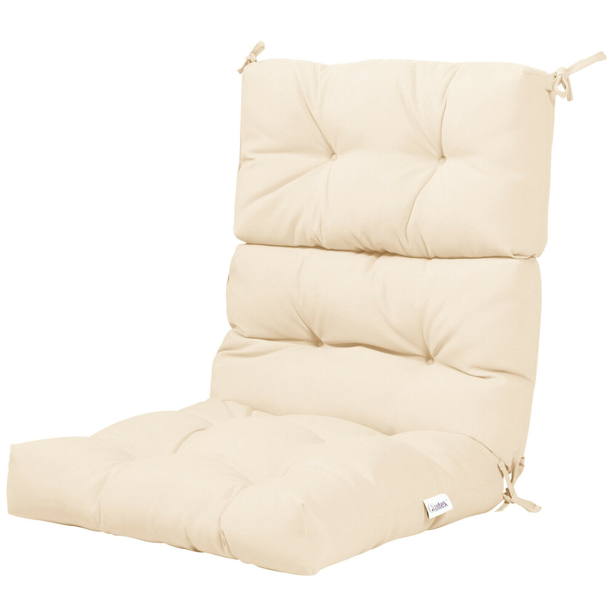 22 x 44 Inch Tufted Outdoor Patio Chair Seating Pad-Blue