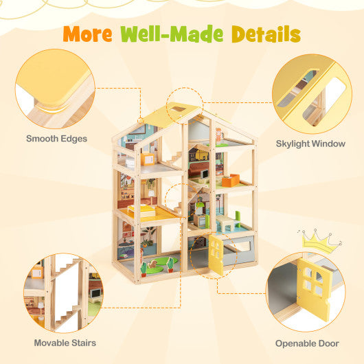 Console Table with 2 Drawers and Open Storage Shelf-Rustic Brown