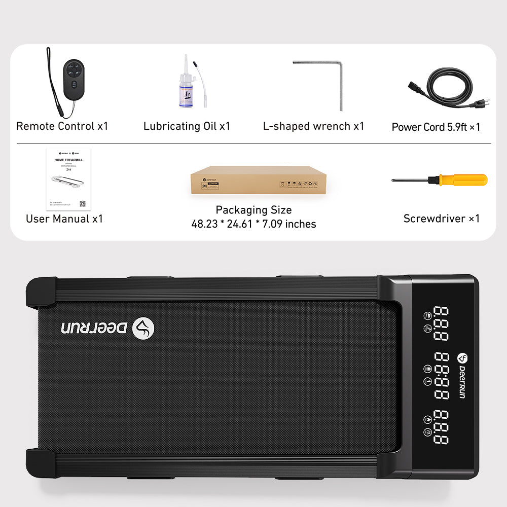 DeerRun Z10 12% Auto Incline Smart Walking Pad Treadmill with remote control