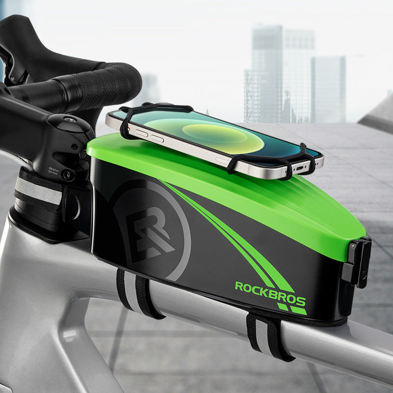 Rainproof Bike Bag For 4-6.5' Front Phone Bag Special PC Hard Shell With Free Rain Cover Motorcycle Bike Accessories Bike Phone Bag Bike Pouch Top Tube Bag Bicycle Front Frame Bag Waterproof Bike Accessories Bag Phone Holder Compatible With Smartphones