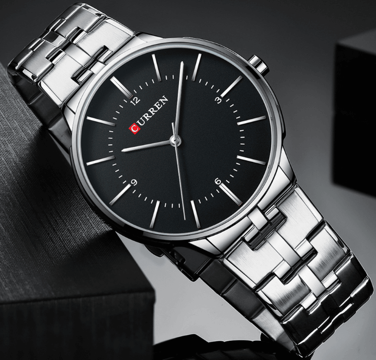 Men's Waterproof Watch With Shining Bracelet In Five Modern Designs Perfect Gift For Your Loved One